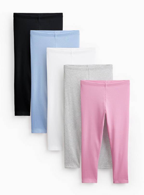 Multi Coloured Leggings 5 Pack 7 years
